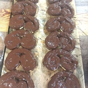 Palmeras de hojaldre y chocolate